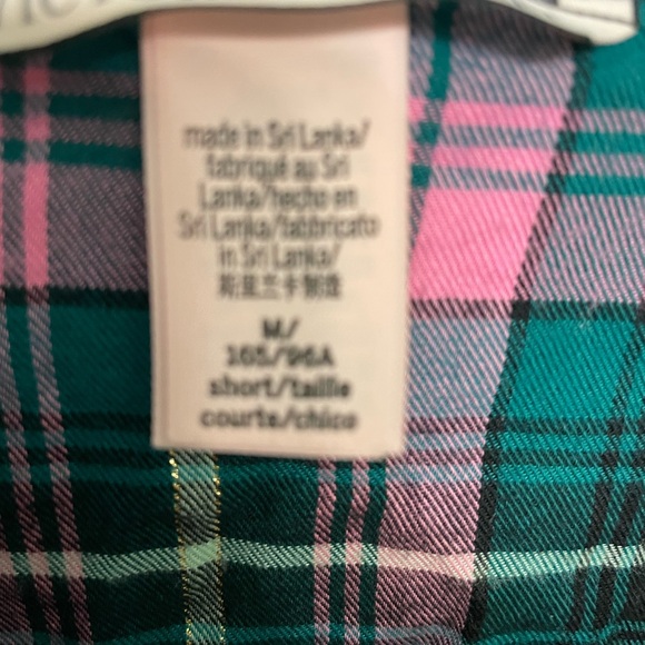 Victoria's Secret Plaid Pajama Set - Pink and Green - Picture 4 of 7